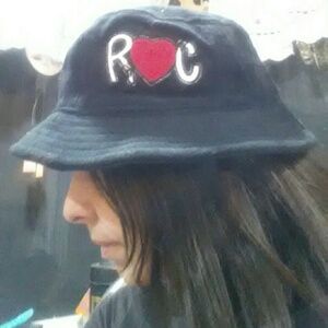 Rocawear Black Bucket Hat with Red Heart Patch